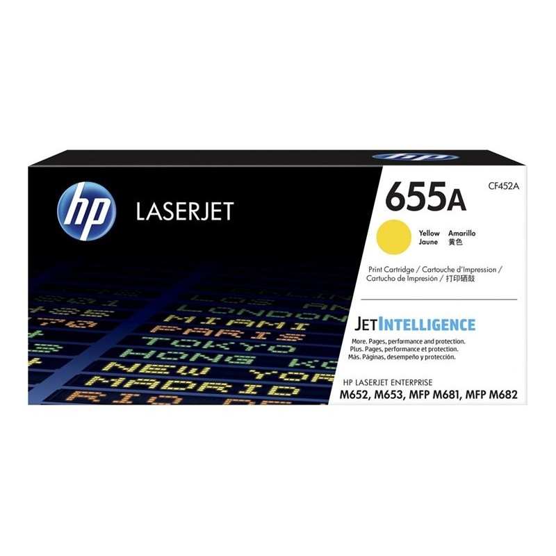 HP 655A Original LaserJet Toner Cartridge Yellow