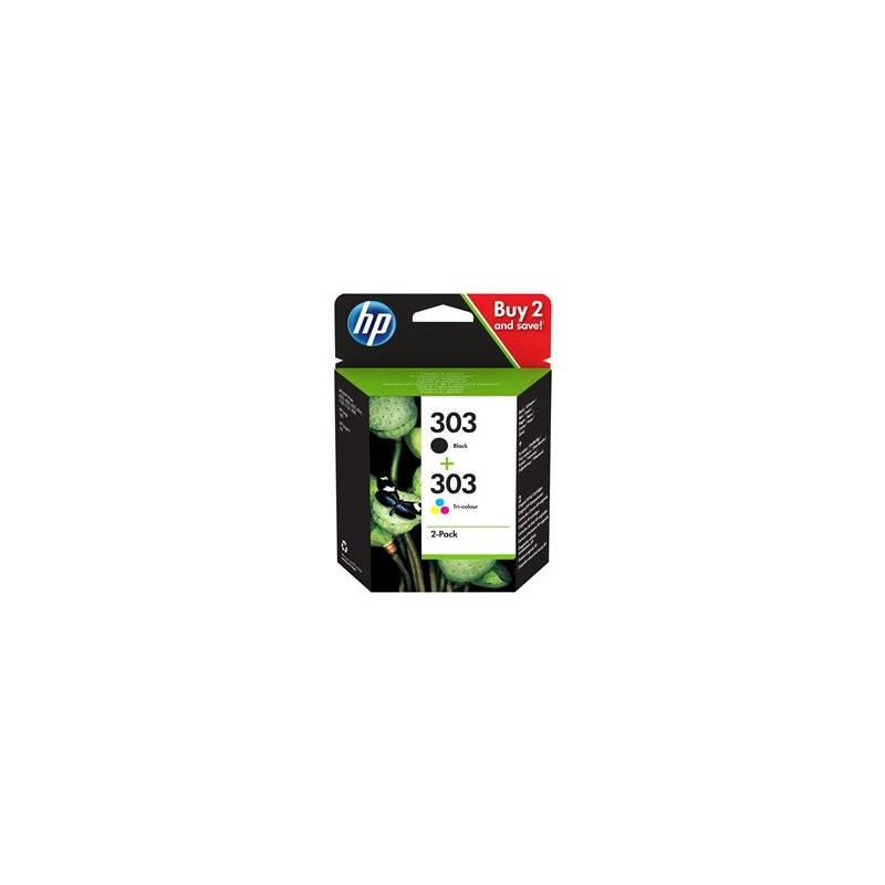 HP 303 2-pack Black/Tri-color Original Ink Cartridge
