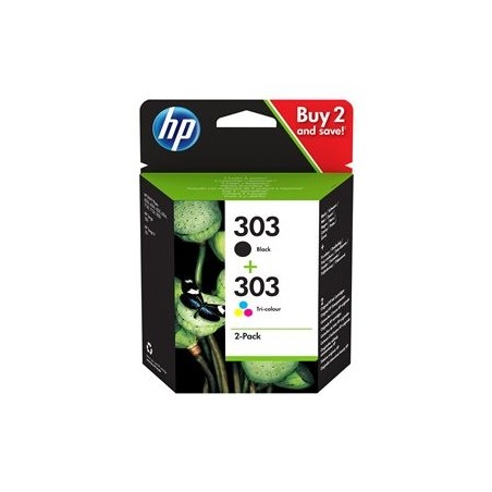 HP 303 2-pack Black/Tri-color Original Ink Cartridge