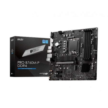 Płyta główna PRO B760M-P DDR4 s1700 4DDR4 DP/HDMI 2M.2 mATX Płyta główna PRO B760M-P DDR4 s1700 4DDR4 DP/HDMI 2M.2 mATX