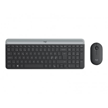 LOGITECH Slim Wireless Combo MK470 Keyboard and mouse set wireless 2.4 GHz Nordic graphite (PAN)