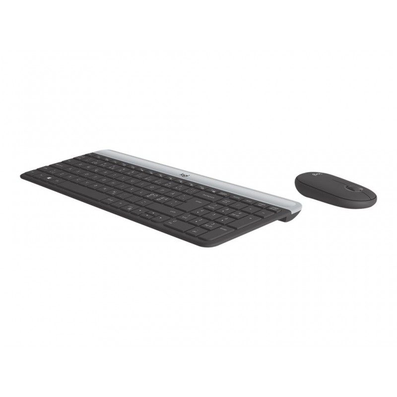 LOGITECH Slim Wireless Combo MK470 Keyboard and mouse set wireless 2.4 GHz Nordic graphite (PAN)