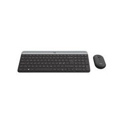 LOGITECH Slim Wireless Combo MK470 Keyboard and mouse set wireless 2.4 GHz Nordic graphite (PAN)