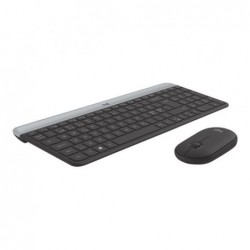LOGITECH Slim Wireless Combo MK470 Keyboard and mouse set wireless 2.4 GHz Nordic graphite (PAN)