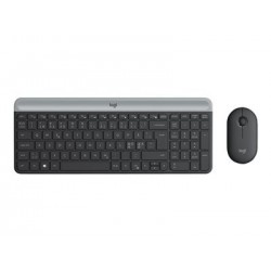LOGITECH Slim Wireless Combo MK470 Keyboard and mouse set wireless 2.4 GHz Nordic graphite (PAN)