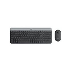 LOGITECH Slim Wireless Combo MK470 Keyboard and mouse set wireless 2.4 GHz Nordic graphite (PAN)