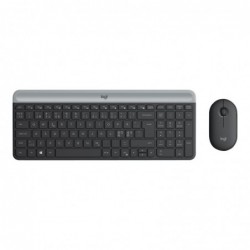 LOGITECH Slim Wireless Combo MK470 Keyboard and mouse set wireless 2.4 GHz Nordic graphite (PAN)