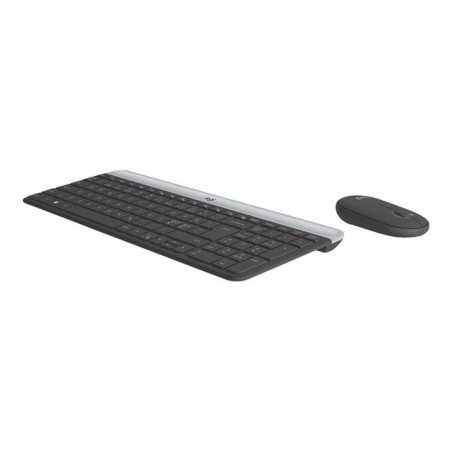 LOGITECH Slim Wireless Combo MK470 Keyboard and mouse set wireless 2.4 GHz Nordic graphite (PAN)