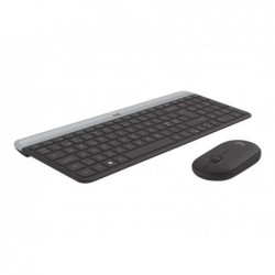 LOGITECH Slim Wireless Combo MK470 Keyboard and mouse set wireless 2.4 GHz Nordic graphite (PAN)