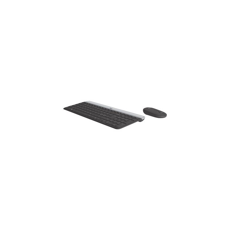 LOGITECH Slim Wireless Combo MK470 Keyboard and mouse set wireless 2.4 GHz Nordic graphite (PAN)