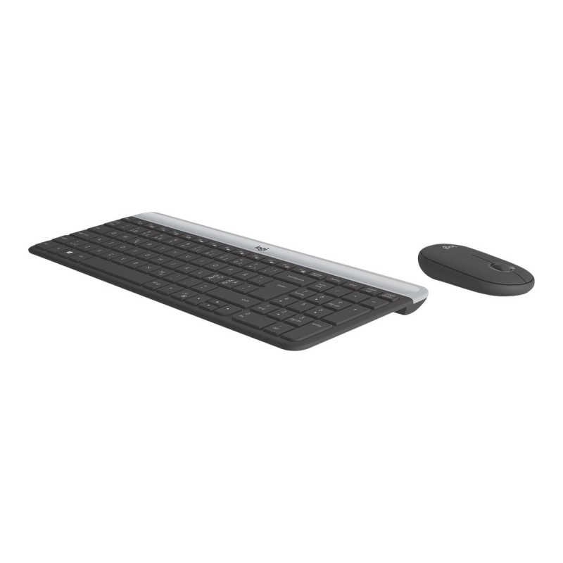 LOGITECH Slim Wireless Combo MK470 Keyboard and mouse set wireless 2.4 GHz Nordic graphite (PAN)