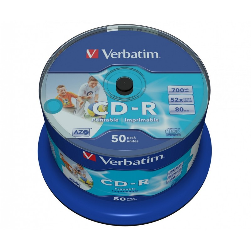 CD-R 52x 700MB 50P CB Printable   43438