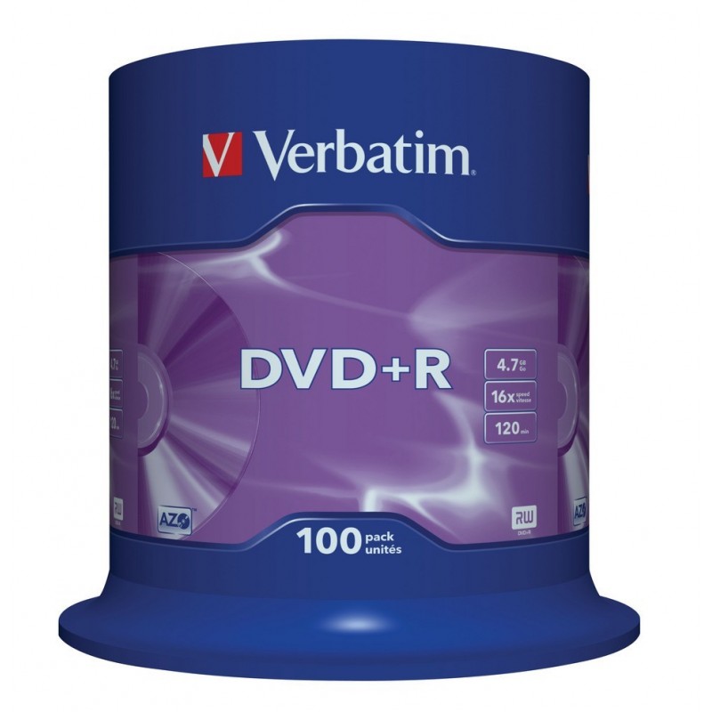 DVD+R 16x 4.7GB 100P CB            43551