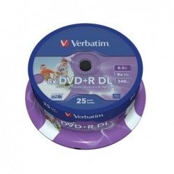 DVD+R  (8x) 8,5GB DoubleLayer CB 25  PRINTABLE  43667