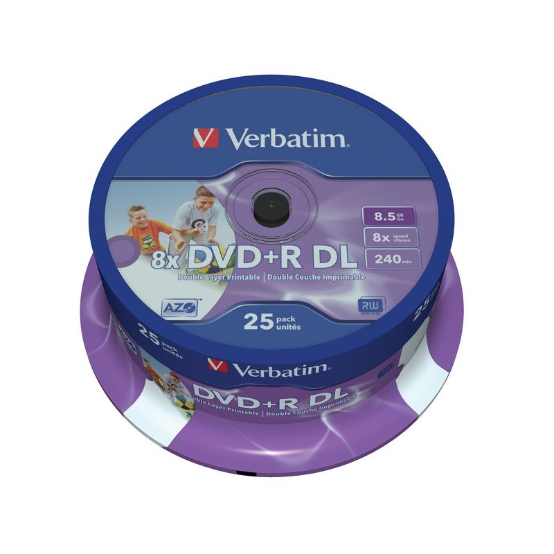 DVD+R  (8x) 8,5GB DoubleLayer CB 25  PRINTABLE  43667
