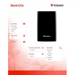 Store'n'Go 1TB 2.5'' USB 3.0 Black 53023 Store'n'Go 1TB 2.5'' USB 3.0 Black 53023