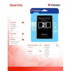 Dysk USB HDD 2TB 2,5 Black store n go  USB 3.0 53177