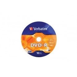 DVD-R 16x 4.7GB 10P SP Matt Silver Wrap 43729
