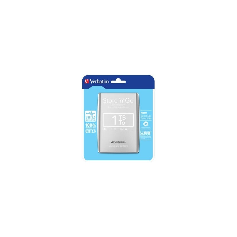 Store'n'Go 1TB 2.5'' USB 3.0 Srebrny 53071