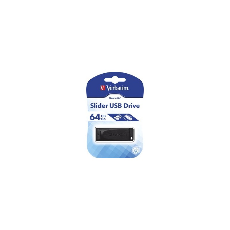 Pendrive Slider 64GB Black