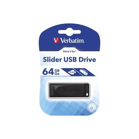 Pendrive Slider 64GB Black