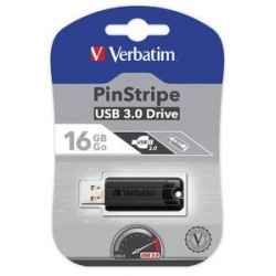 PinStripe USB 3.0 Drive 16GB Black 