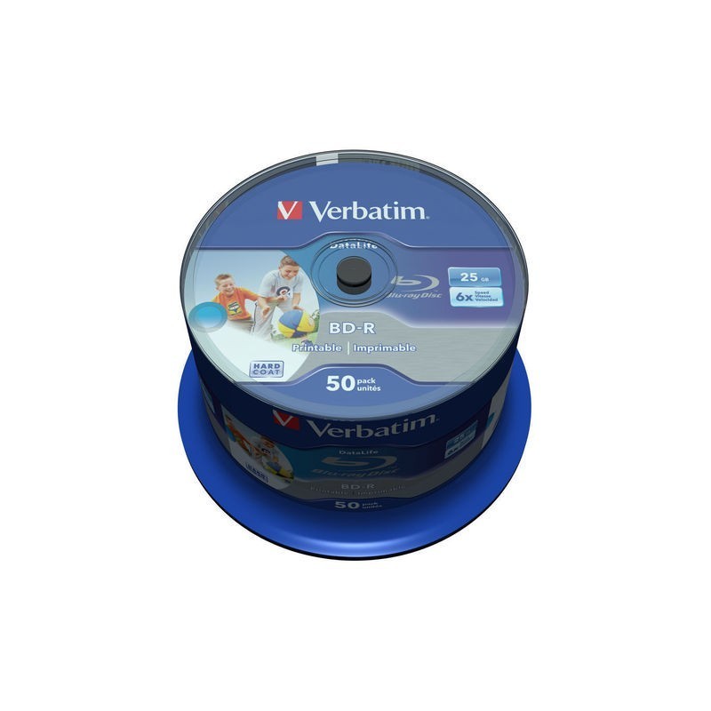 BD-R 6x 25GB 50P CB DataLife Printable 43812