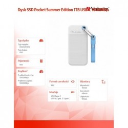 Dysk SSD Pocket Summer Edition 1TB USB-C 1000MB/s