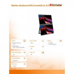 Monitor dotykowy DUAL Essentialis 2x 15,6  Full HD 60Hz 