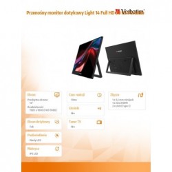Przenośny monitor dotykowy Light 14 Full HD 60 Hz Portable 