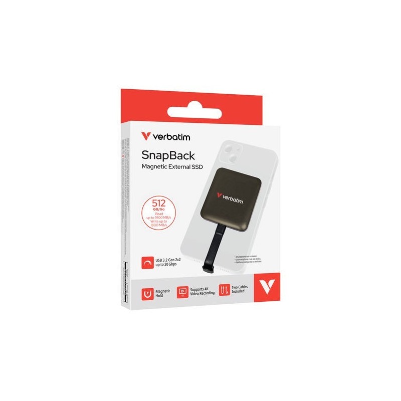 Dysk zewnętrzny SnapBack Magnetic SSD Mocha MagSave 512GB Apple ProRes 4K 60kl/s 