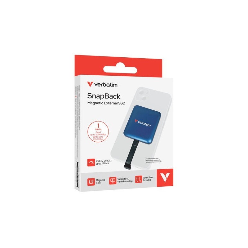 Dysk zewnętrzny SnapBack Magnetic SSD Blue MagSave 1TB Apple ProRes 4K 60kl/s 