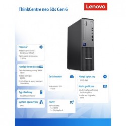 Desktop ThinkCentre Neo 50s G6 SFF 13DM001JPB DOS Ultra 5 225/16GB/512GB/INT/Raven Black/3YRS OS  + 1YR CI 