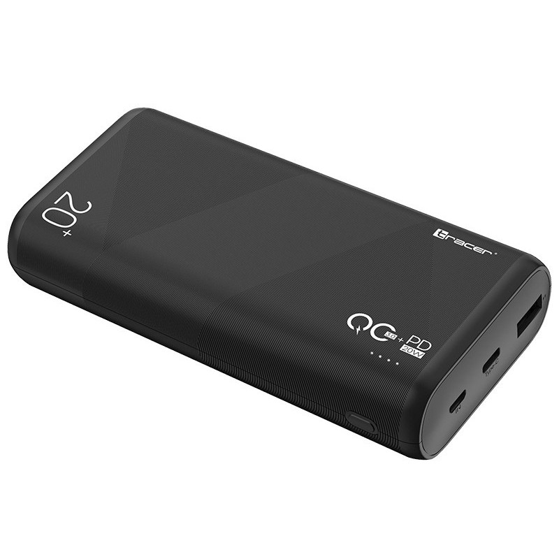 Powerbank Amos 20000mAh QC3.0-PD20W BK czarny Powerbank Amos 20000mAh QC3.0-PD20W BK czarny
