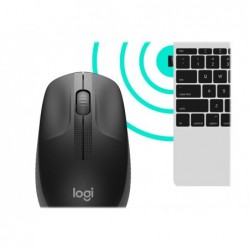 LOGITECH M190 Mouse optical 3 buttons wireless USB wireless receiver charcoal