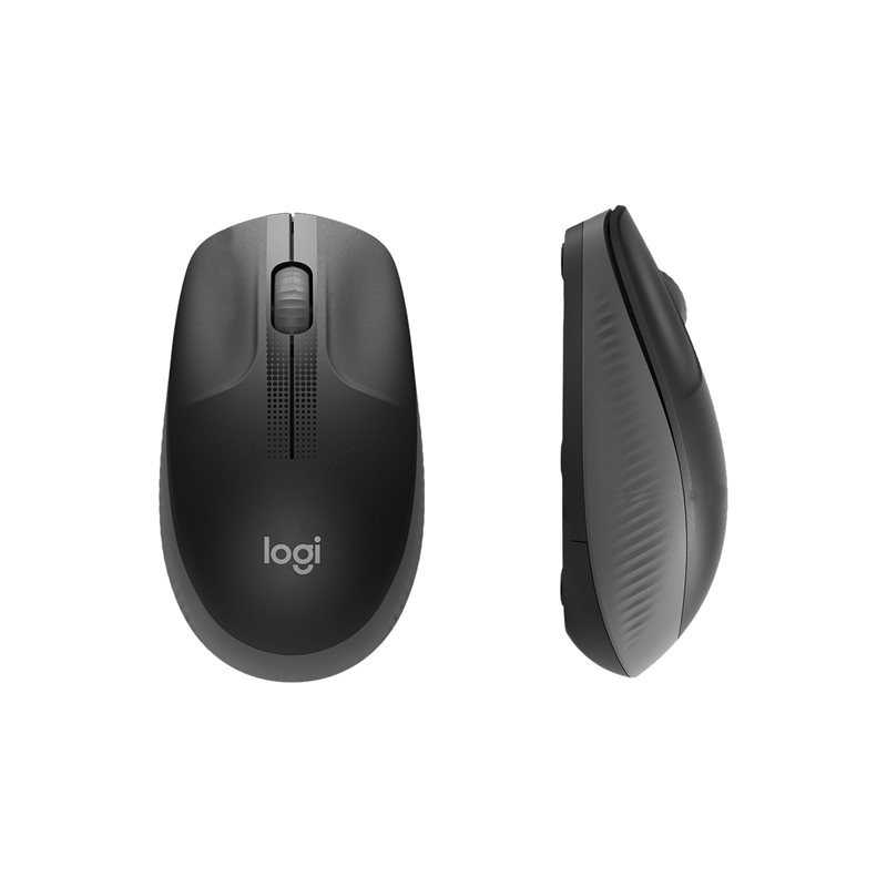 LOGITECH M190 Mouse optical 3 buttons wireless USB wireless receiver charcoal