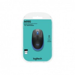 LOGITECH M190 Mouse optical 3 buttons wireless USB wireless receiver blue