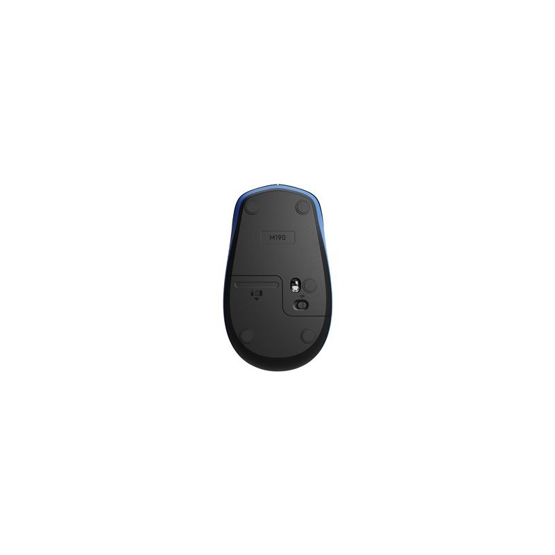 LOGITECH M190 Mouse optical 3 buttons wireless USB wireless receiver blue