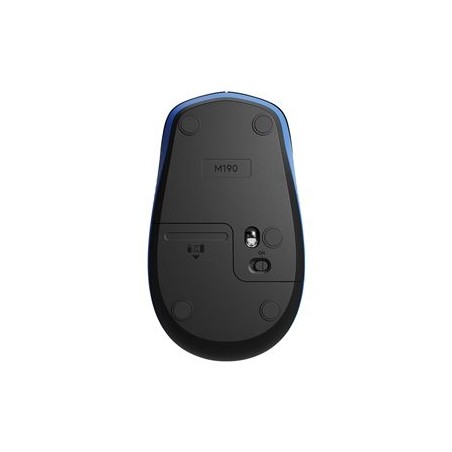 LOGITECH M190 Mouse optical 3 buttons wireless USB wireless receiver blue