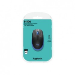 LOGITECH M190 Mouse optical 3 buttons wireless USB wireless receiver blue