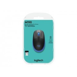 LOGITECH M190 Mouse optical 3 buttons wireless USB wireless receiver blue