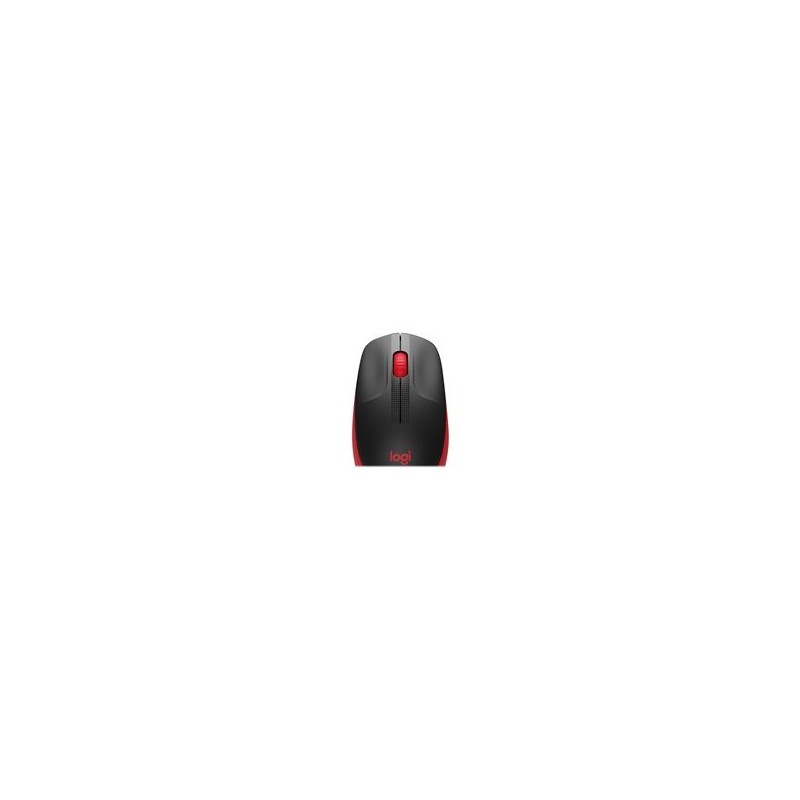 LOGITECH M190 Mouse optical 3 buttons wireless USB wireless receiver red