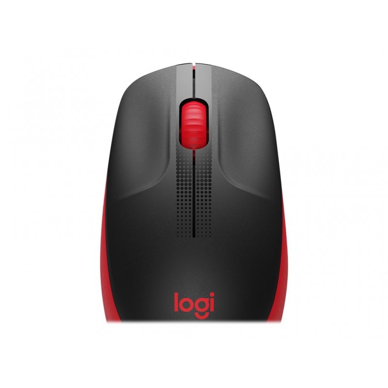 LOGITECH M190 Mouse optical 3 buttons wireless USB wireless receiver red