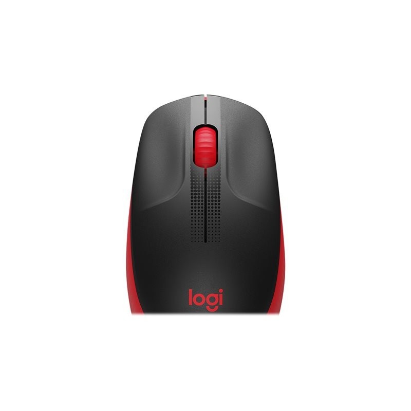 LOGITECH M190 Mouse optical 3 buttons wireless USB wireless receiver red