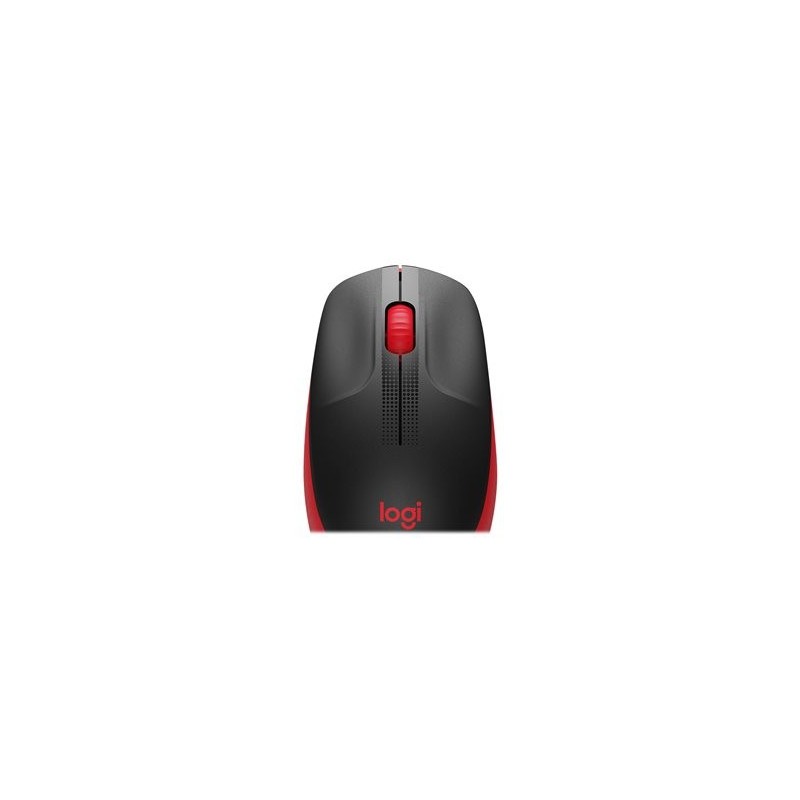 LOGITECH M190 Mouse optical 3 buttons wireless USB wireless receiver red
