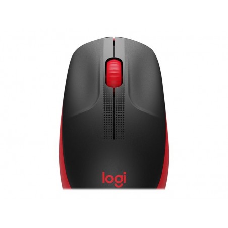 LOGITECH M190 Mouse optical 3 buttons wireless USB wireless receiver red