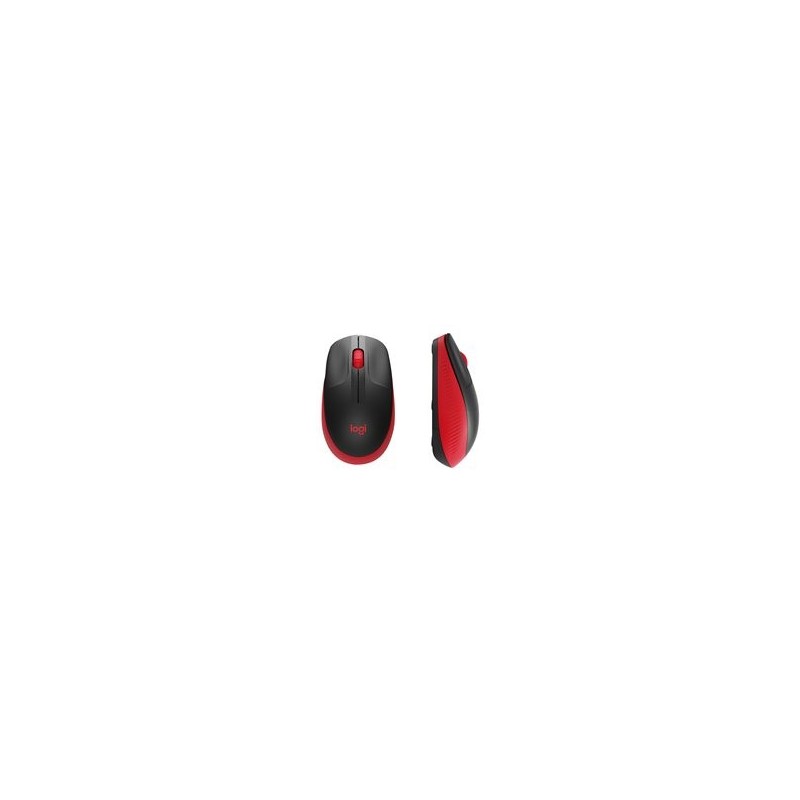 LOGITECH M190 Mouse optical 3 buttons wireless USB wireless receiver red