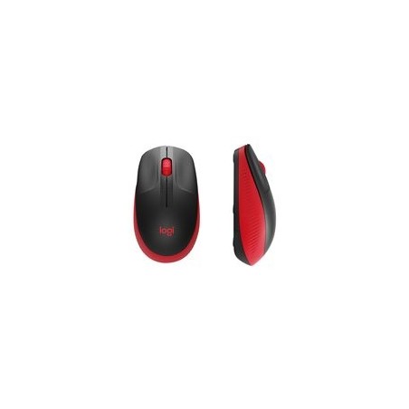 LOGITECH M190 Mouse optical 3 buttons wireless USB wireless receiver red