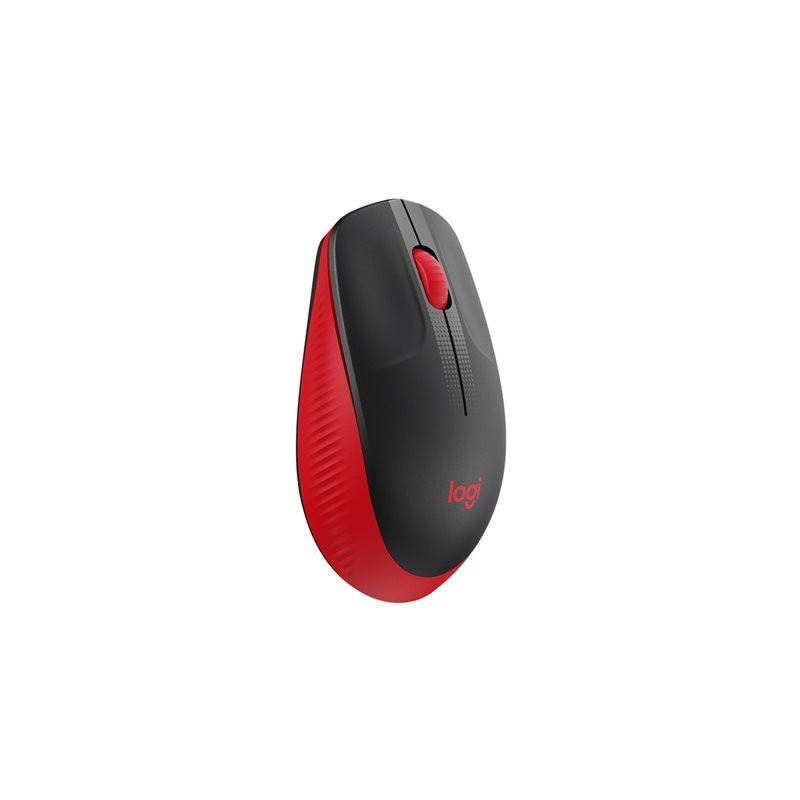 LOGITECH M190 Mouse optical 3 buttons wireless USB wireless receiver red
