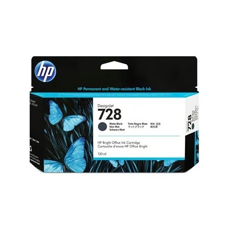 HP 728 130-ml Matte Black DesignJet Ink Cartridge